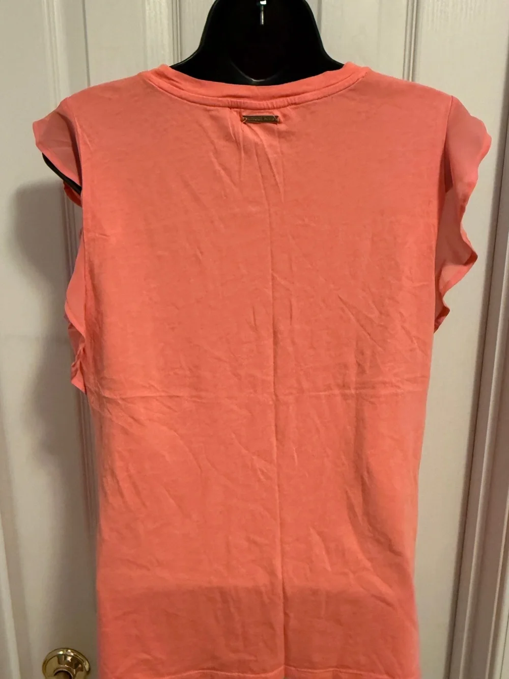 Michael Kors Coral Ruffle Sleeve Womens Top
